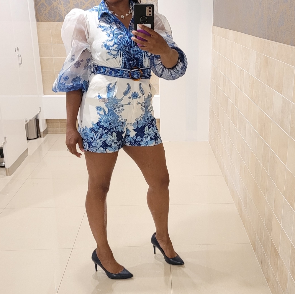 Blue and White jumpsuit
